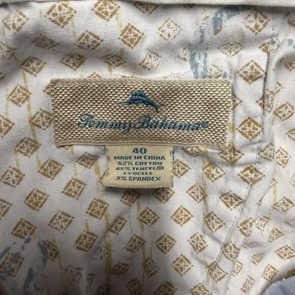 Tommy Bahama Chino Shorts Mens 37* Light Gray Tencel Cotton Walking Casual Golf - Picture 2 of 7